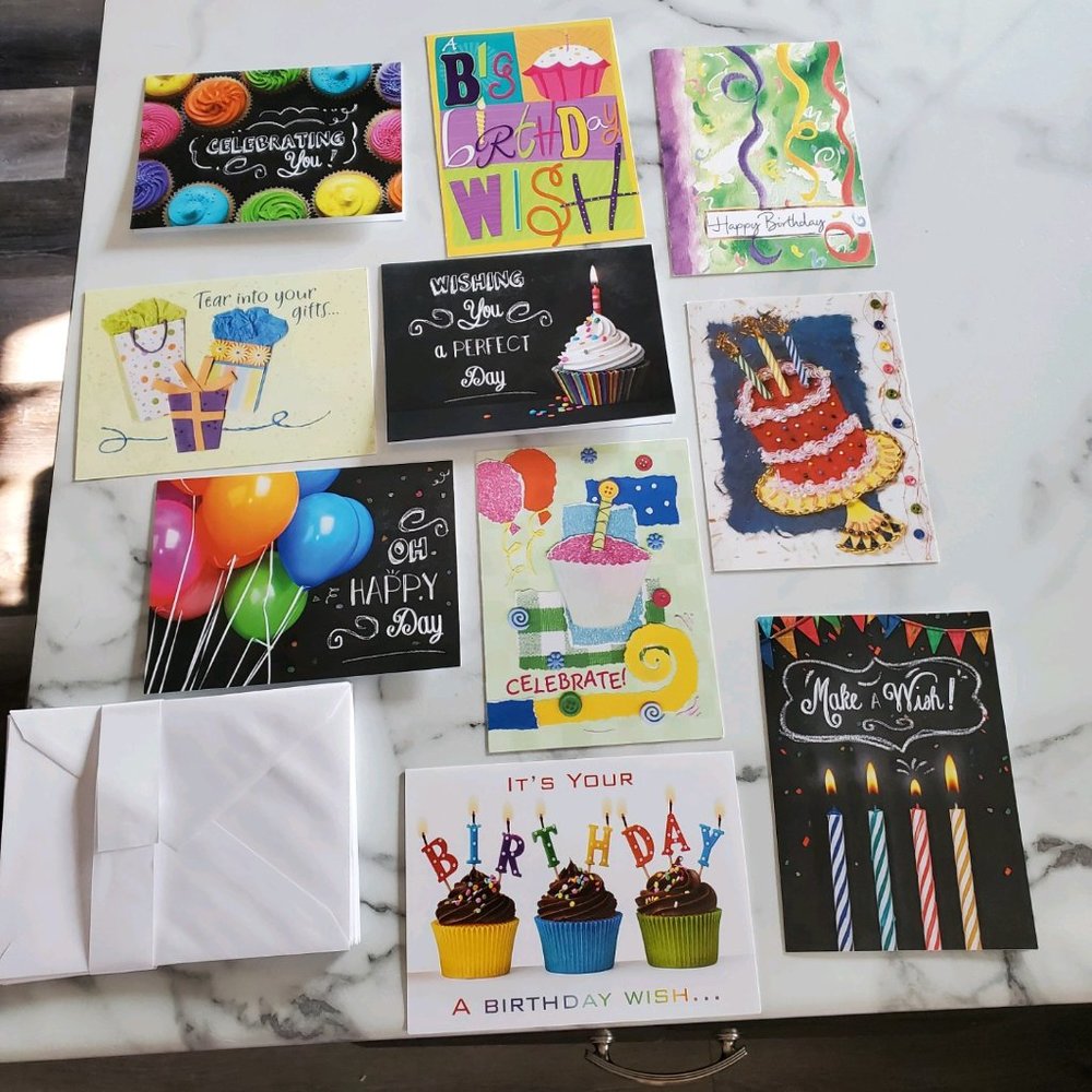Current Birthday Greeting Cards 10 pack
